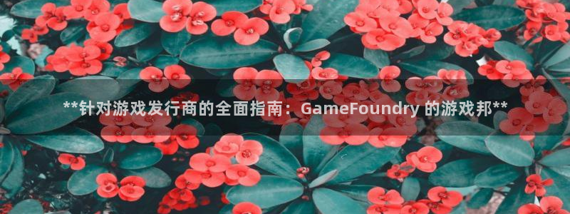 蓝狮校服：**针对游戏发行商的全面指南：GameFoundry 的游戏邦**